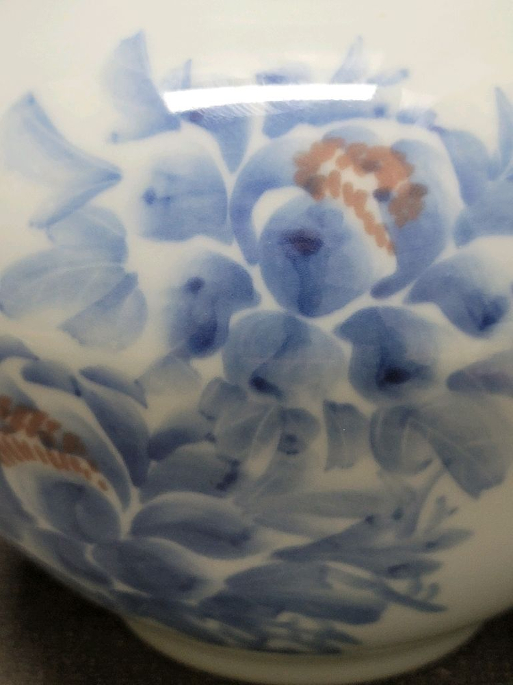 봉환요 백자 청화 모란문호 도자기 이미지