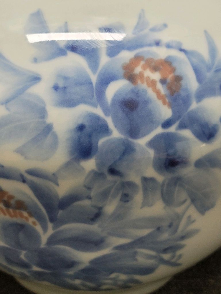 봉환요 백자 청화 모란문호 도자기 이미지