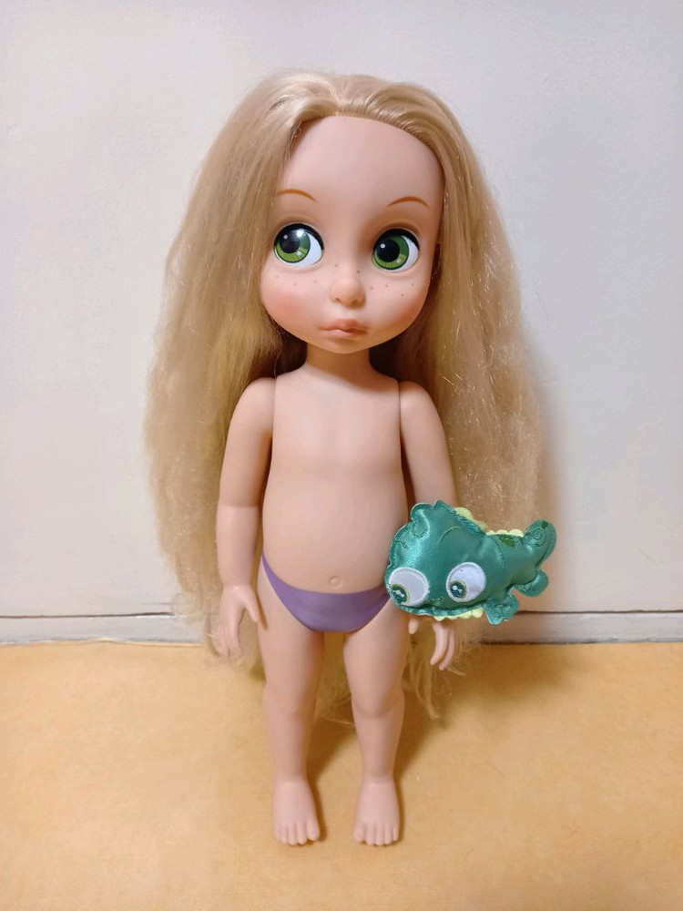 정품 디즈니 베이비돌 라푼젤/ 베돌/ 빈티지인형/ 뜨개의상 포함 이미지