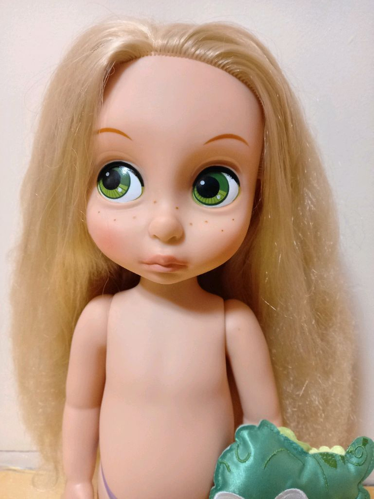 정품 디즈니 베이비돌 라푼젤/ 베돌/ 빈티지인형/ 뜨개의상 포함 이미지