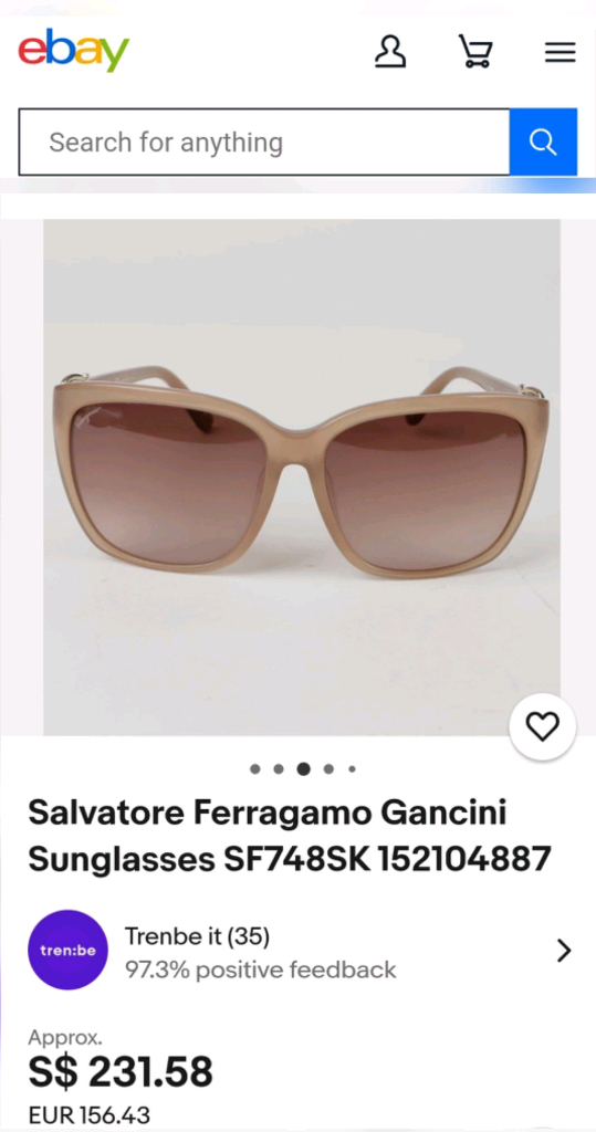 살바토레 페라가모 SF748SK 선글라스 이미지