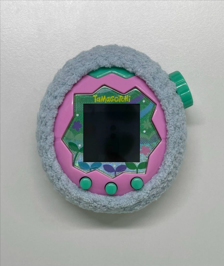 다마고치 파라다이스 뜨개 커버 케이스 핑크 퍼플 소라 이미지