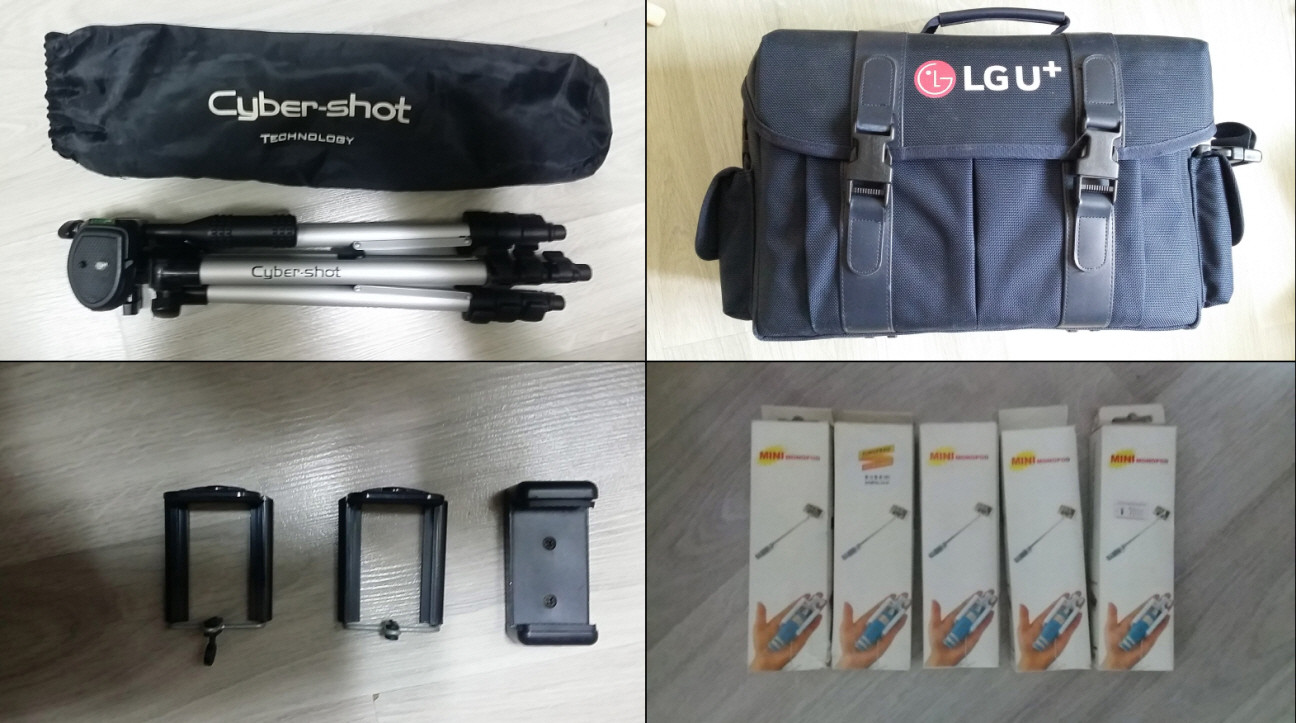 디카, 디지털 카메라, DSLR 니콘 D100, 니콘 쿨픽스 P100, 필름 카메라, 대형 가방, 삼각대, 셀카봉 이미지