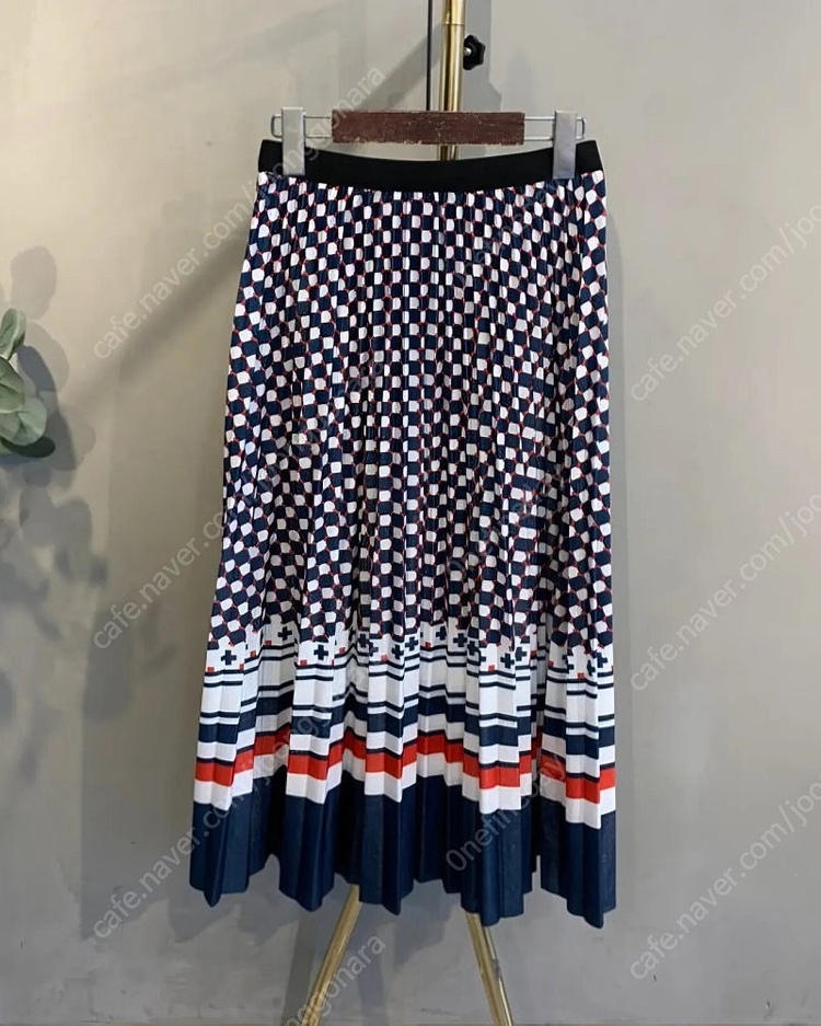 [새상품] 유니크 패턴 플리츠 롱스커트 / 밴딩 프리 / 핏 예쁜 데일리템 이미지