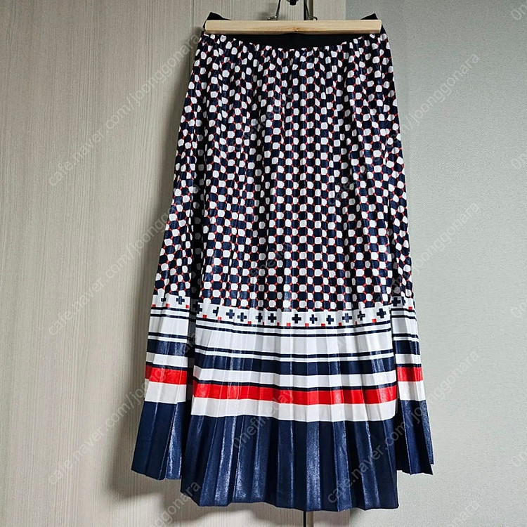 [새상품] 유니크 패턴 플리츠 롱스커트 / 밴딩 프리 / 핏 예쁜 데일리템 이미지