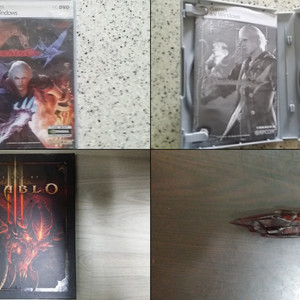고전 PC 게임 피파 2004, 데빌 메이 크라이4, 해리포터, 반지의 제왕, 브루드워, 워크레프트3, 디아블로2 이미지
