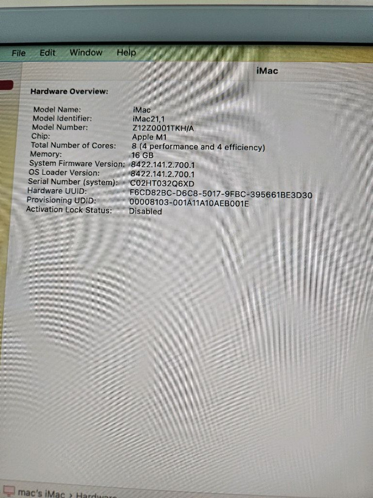 아이맥 24인치 M1 16G 1TB 풀 구성 이미지