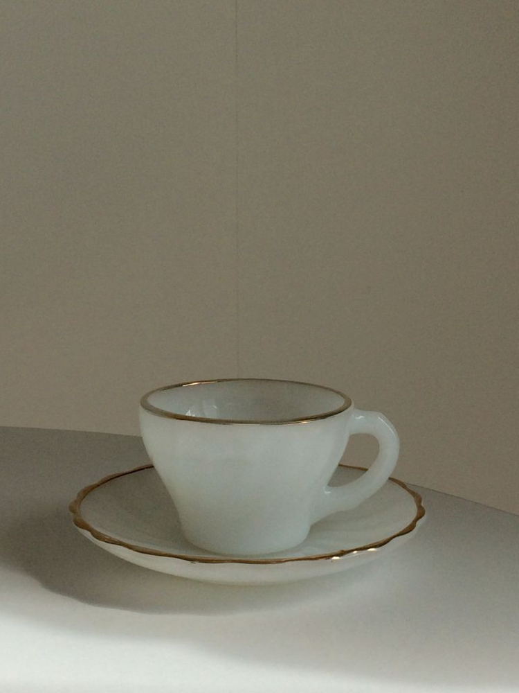 빈티지) 빈티지 앵커호킹 22k 골든쉘 에스프레소잔+소서 이미지