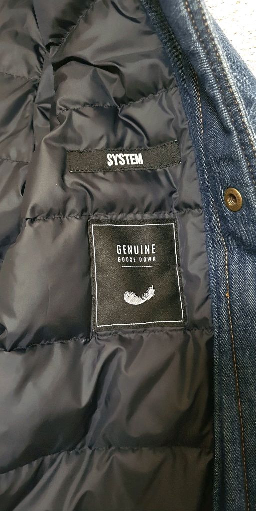 시스템옴므 세미워싱 데님 구스다운 셔츠자켓 판매해요 이미지