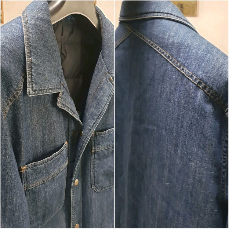 시스템옴므 세미워싱 데님 구스다운 셔츠자켓 판매해요 이미지