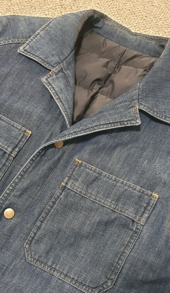 시스템옴므 세미워싱 데님 구스다운 셔츠자켓 판매해요 이미지