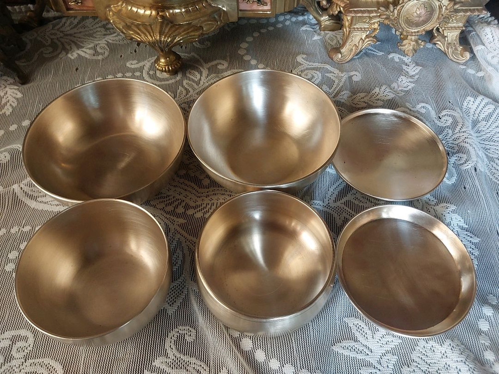 유기그릇(놋그릇)이용구2인세트 이미지