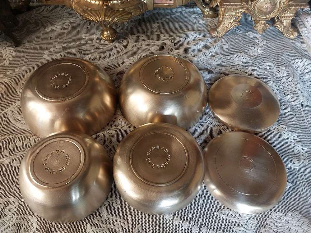 유기그릇(놋그릇)이용구2인세트 이미지