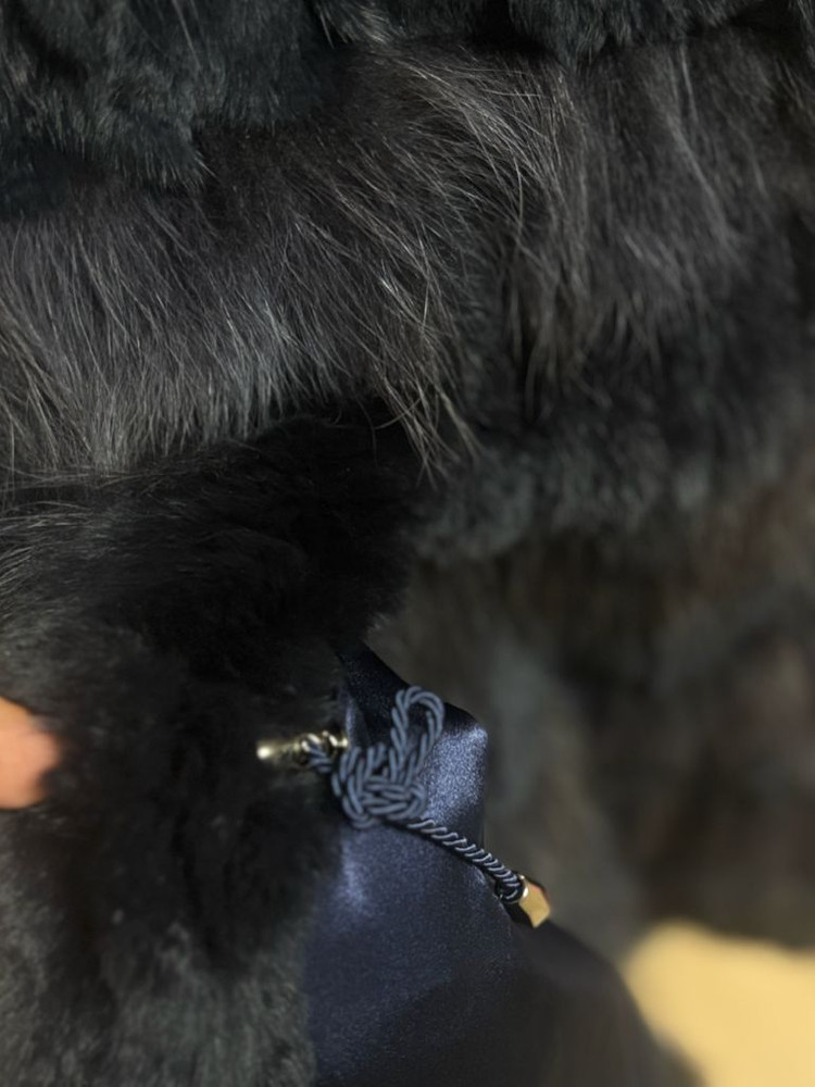 알토 천연모피 퍼 베스트 네이비 66 이미지