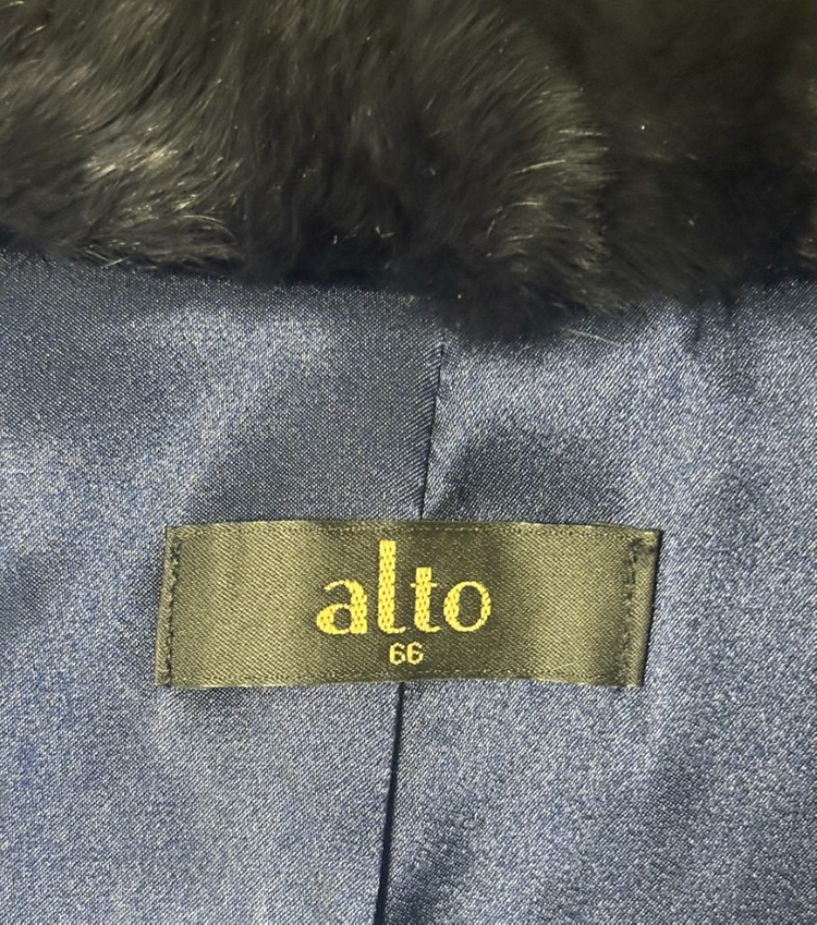 알토 천연모피 퍼 베스트 네이비 66 이미지