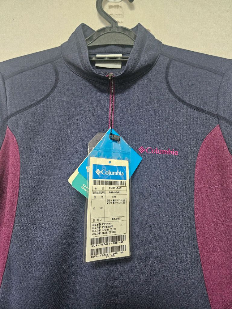 새제품 컬럼비아 여성 등산티 90호 춘추용 이미지