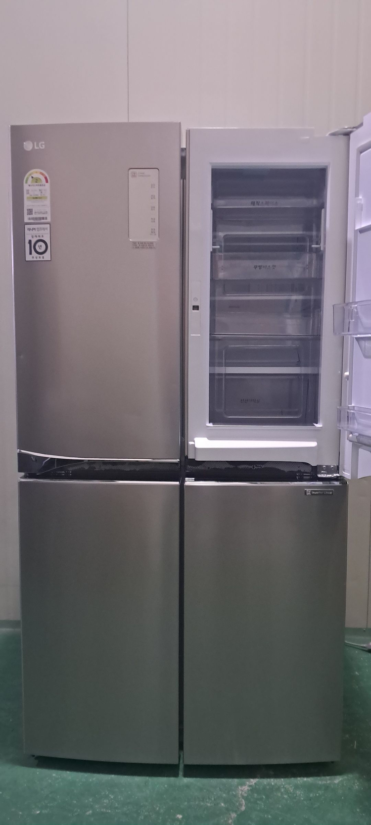 1624 엘지디오스 910L 4도어양문형냉장고(메탈) 이미지