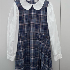 H&M 체크 블라우스 원피스 130 사이즈, 치크 봄가을용 트렌치 코트 130 사이즈 이미지