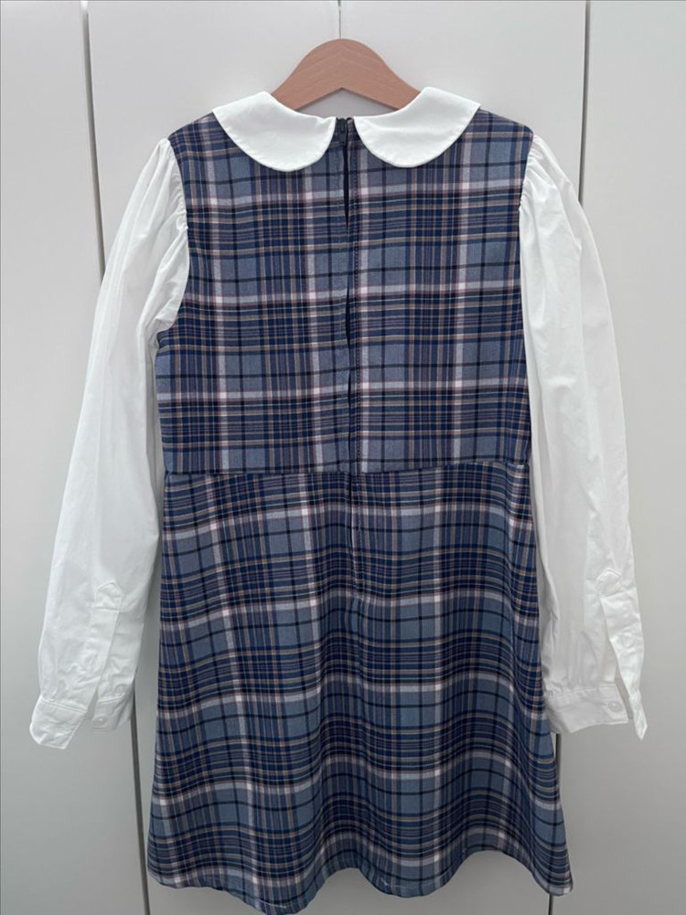 H&M 체크 블라우스 원피스 130 사이즈, 치크 봄가을용 트렌치 코트 130 사이즈 이미지