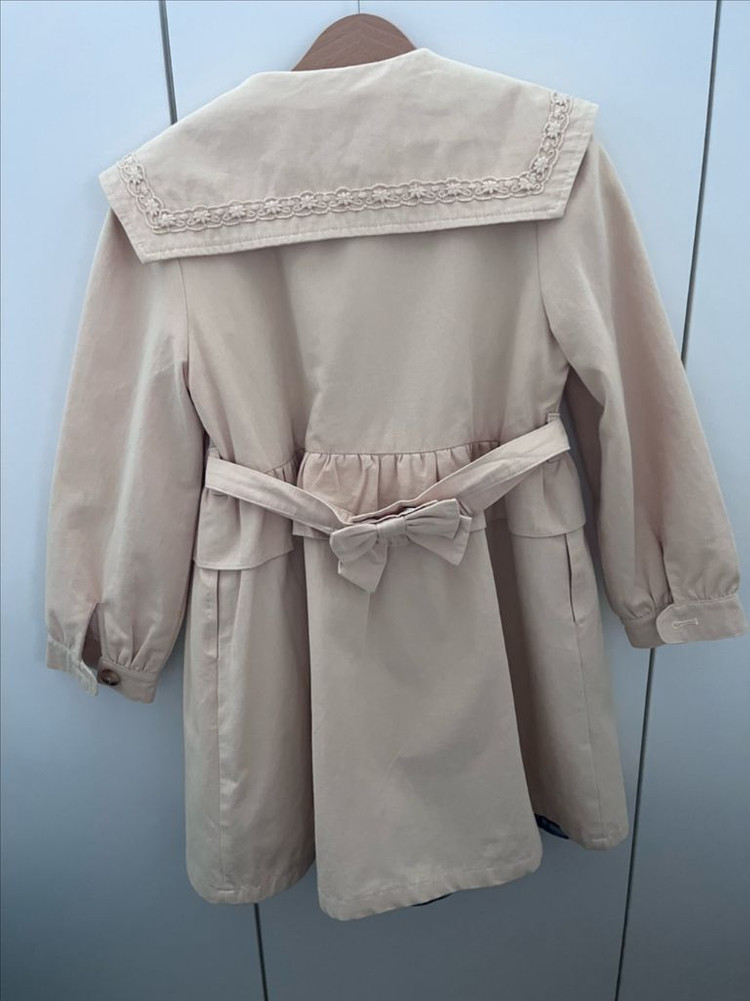 H&M 체크 블라우스 원피스 130 사이즈, 치크 봄가을용 트렌치 코트 130 사이즈 이미지