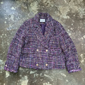 100) 칼라거펠트 트위드 자켓 블레이저 마이 이미지