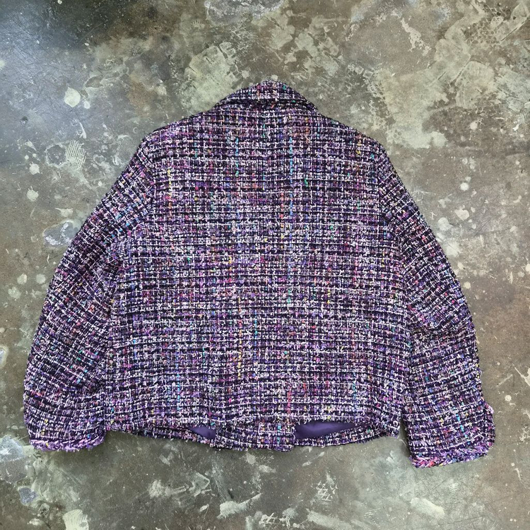 100) 칼라거펠트 트위드 자켓 블레이저 마이 이미지