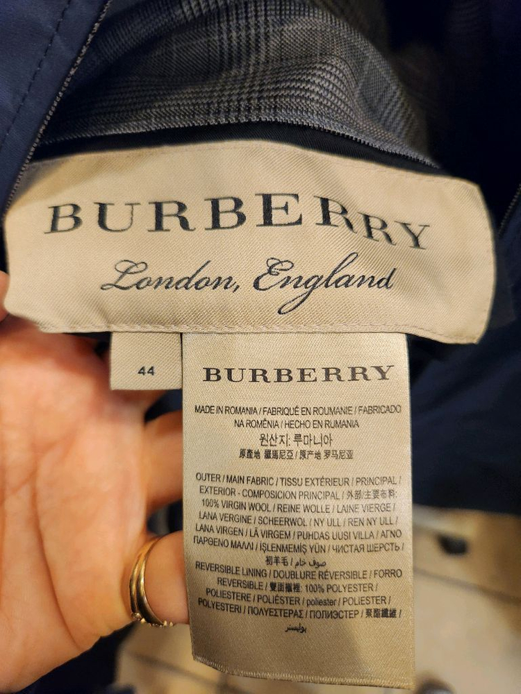 버버리 런던 체크 리버시블 남성 코트 이미지