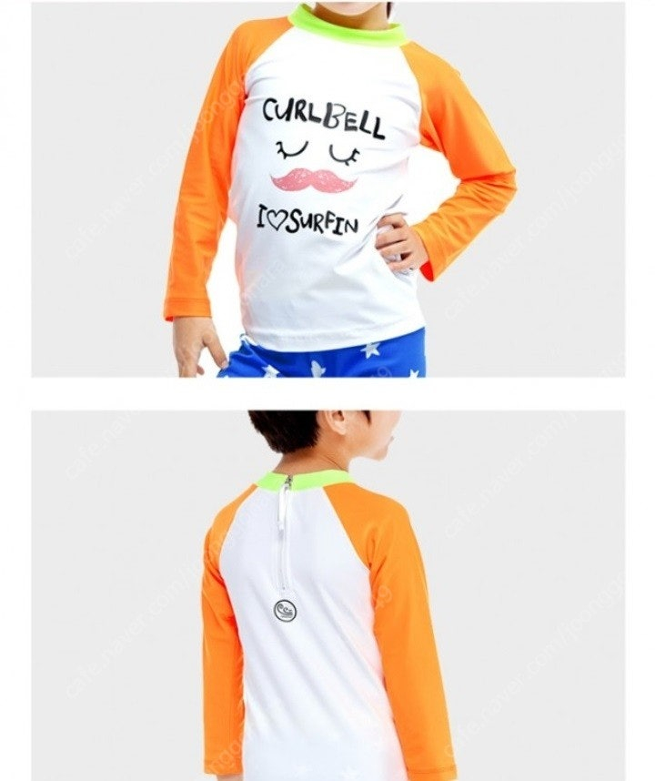 새상품)컬벨&서패스 아동 래쉬가드 상의 남여 8-9세 이미지