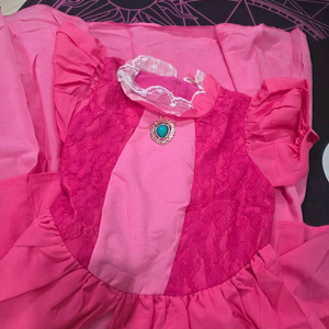 성인아동세트/슈퍼마리오 피치공주 코스튬 할로윈 반티 코스프레 의상 이미지