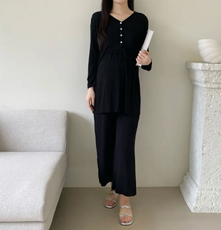 [새상품바지만2개]루시드라잇 긴팔 임부복 바지 2개 이미지