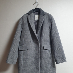 빈폴 여성 울 캐시미어 체크 싱글 코트 그레이 90 이미지