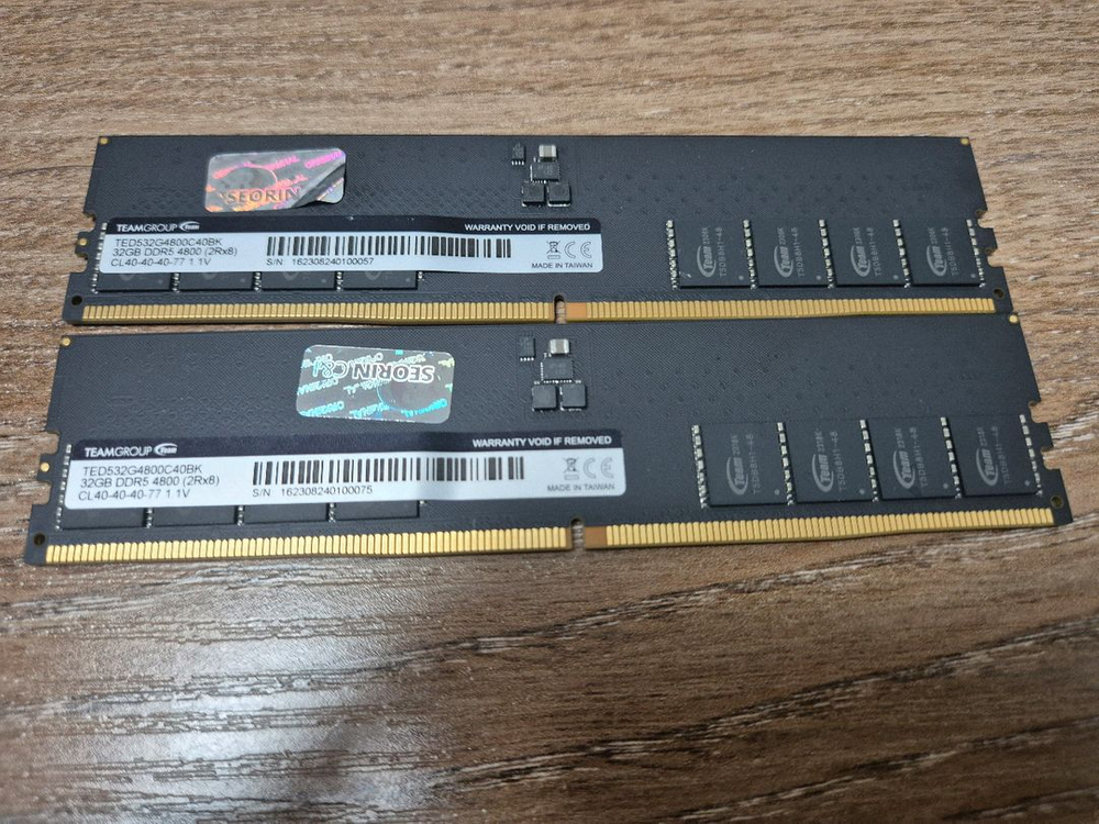 DDR5 4800 32GBx2 서린정품 64GB 메모리 (팀그룹 램 컴퓨터 부품) 이미지