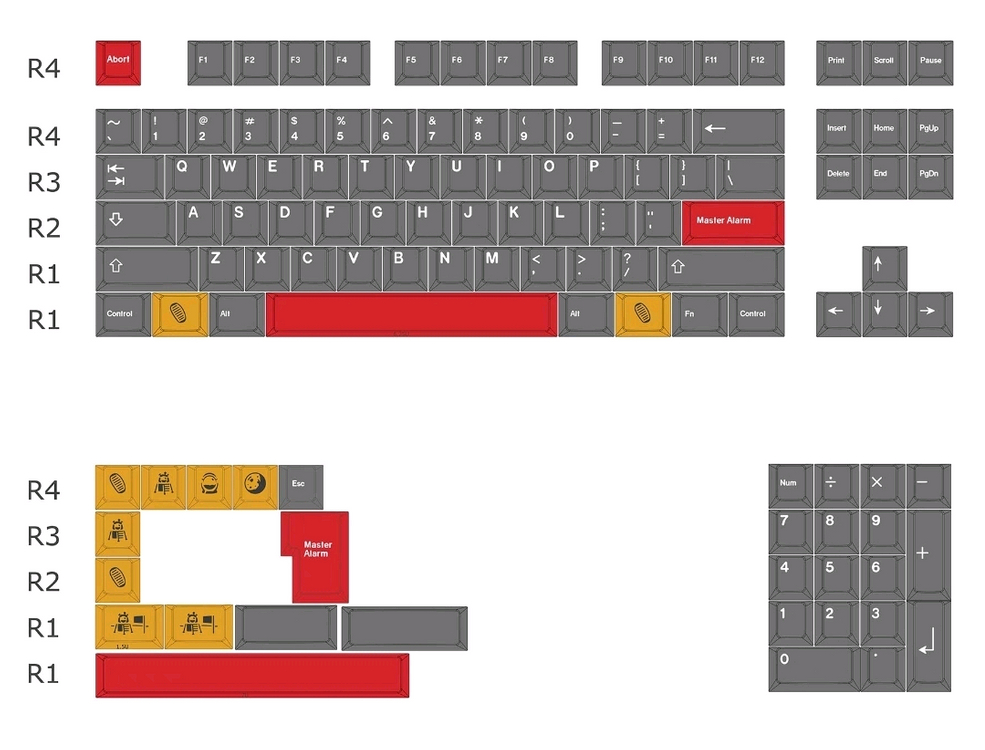 [미사용] 일당오 Lunar 루나 PBT 키보드 키캡 판매 이미지