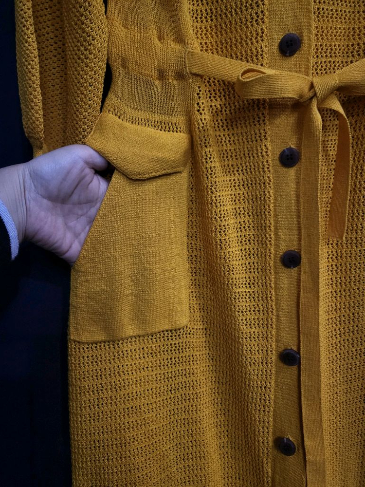 지스튜디오 시스루 롱 벨티드 가디건(새상품) 이미지