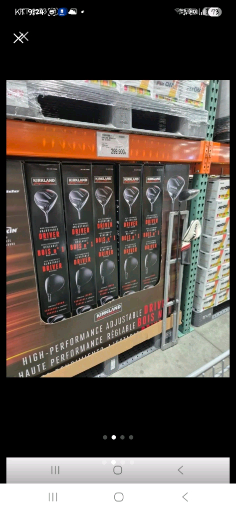 커클랜드 시그니처 고반발 드라이버 S 새상품 이미지