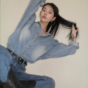 페일제이드 빈티지 데님 오버사이즈 셔츠 파인체리 이미지