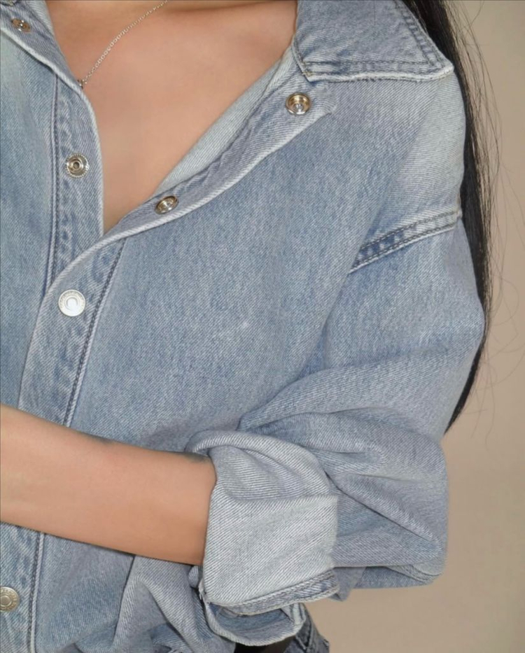 페일제이드 빈티지 데님 오버사이즈 셔츠 파인체리 이미지