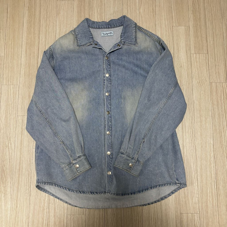 페일제이드 빈티지 데님 오버사이즈 셔츠 파인체리 이미지