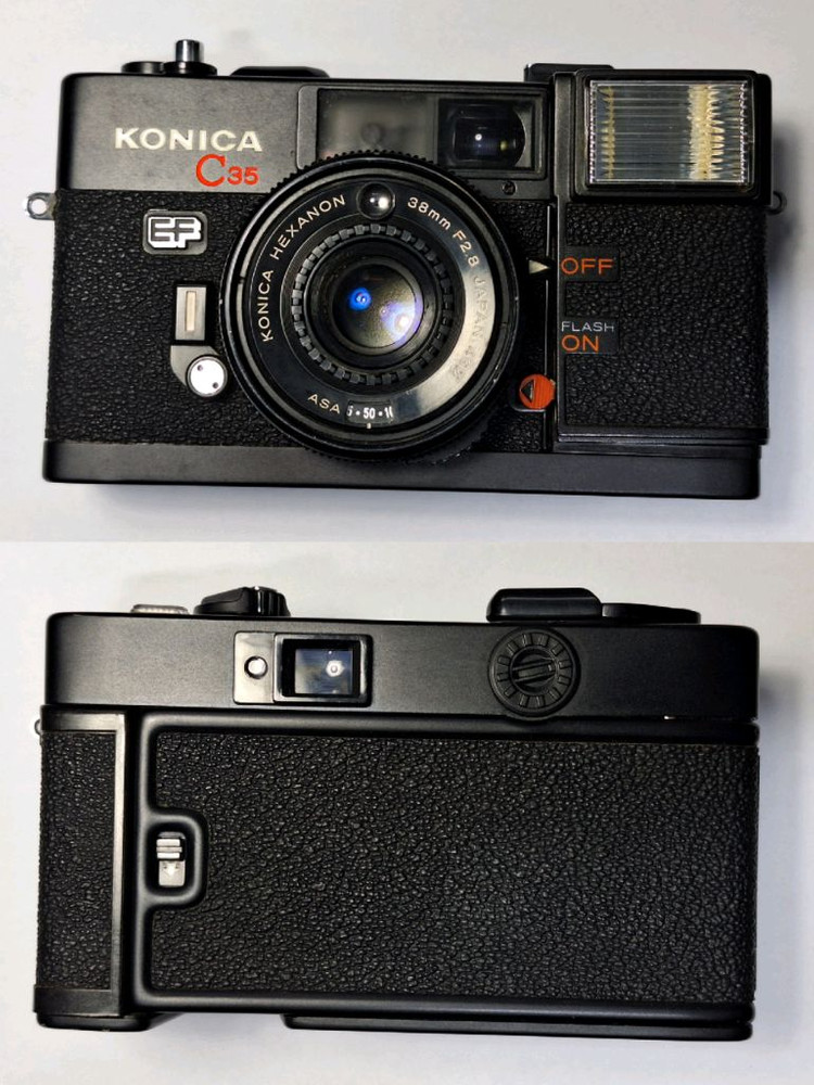 코니카 C35 EF 필름카메라 빈티지 레트로 로모 앤틱 감성 필카 일본 이미지