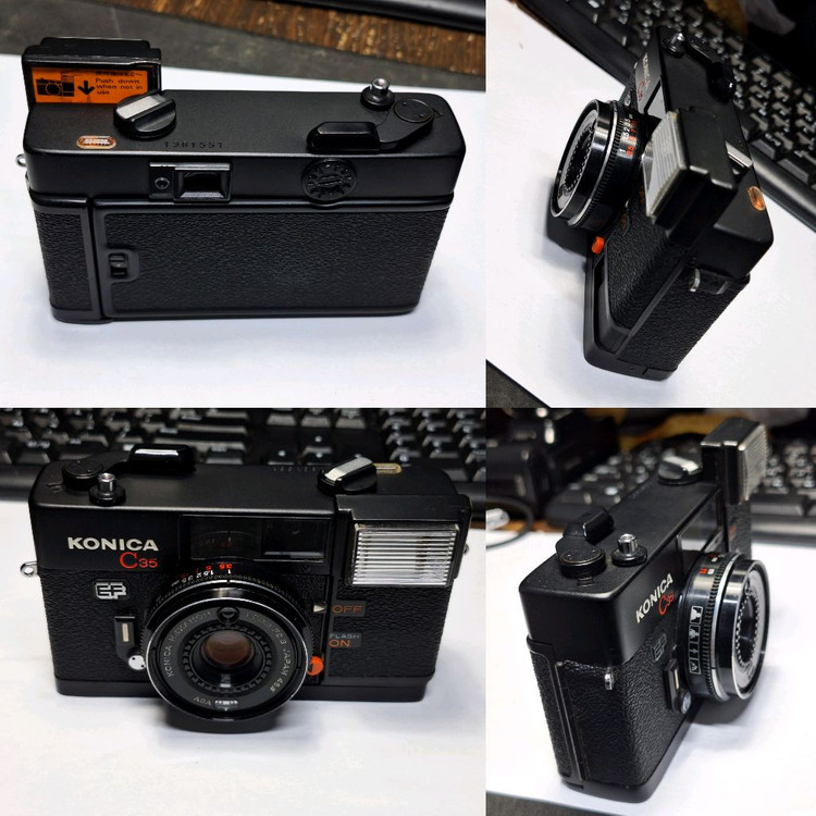 코니카 C35 EF 필름카메라 빈티지 레트로 로모 앤틱 감성 필카 일본 이미지