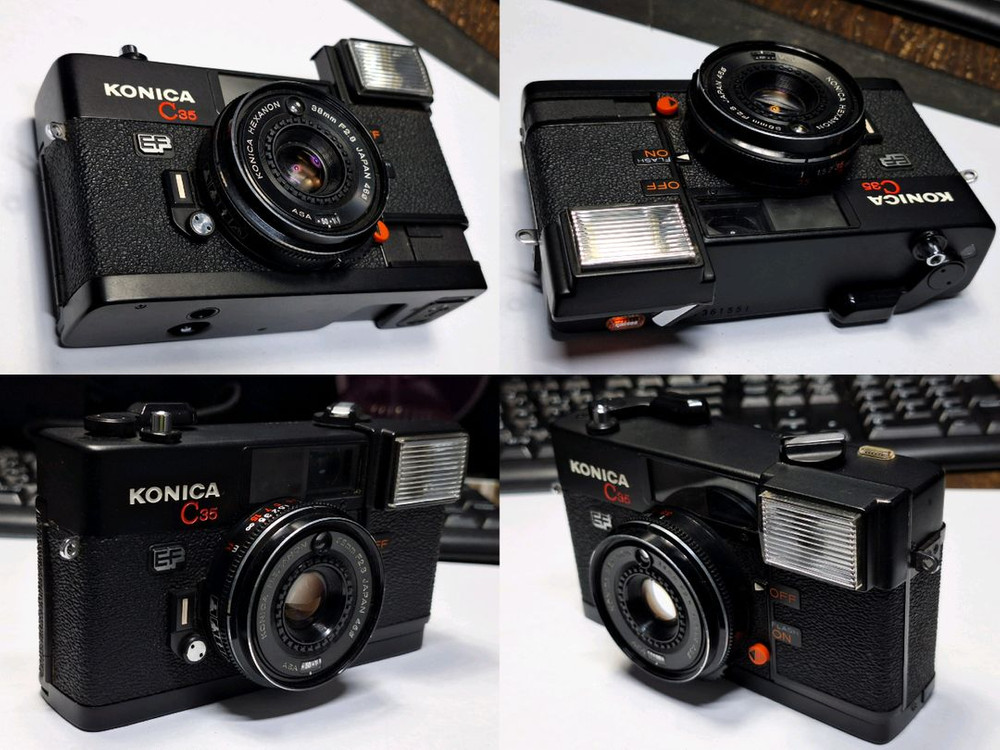 코니카 C35 EF 필름카메라 빈티지 레트로 로모 앤틱 감성 필카 일본 이미지