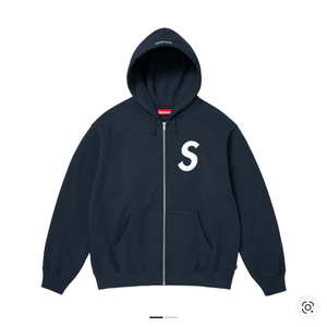 슈프림 S로고 후드집업 네이비 새제품 25FW 이미지