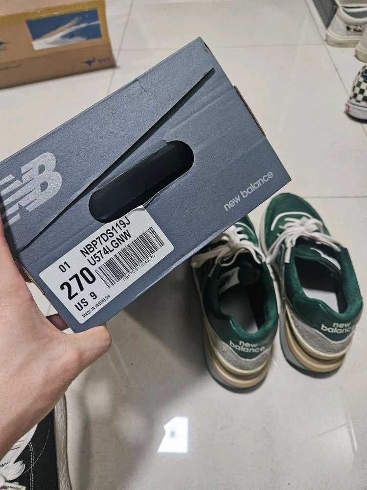 뉴발란스 574 레거시 그린 270 운동화 이미지