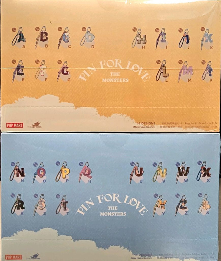 (미개봉/새상품) 팝마트 라부부 핀포러브 알파벳키링 (A-M) ,(N-Z) 이미지