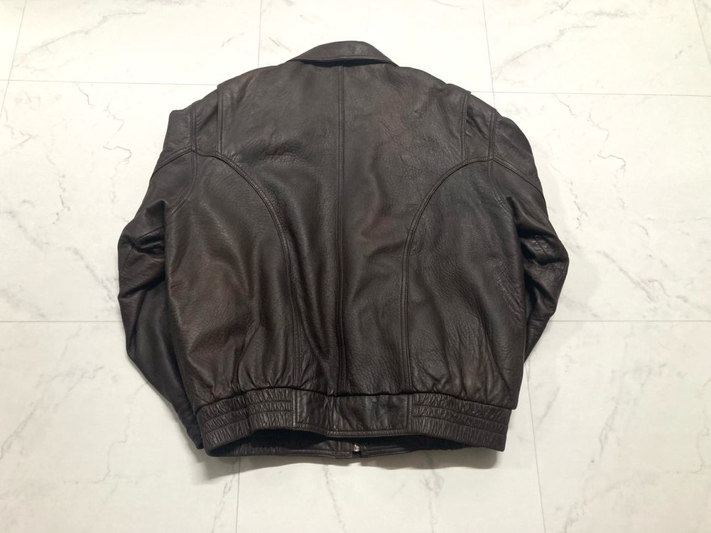 90s 양가죽 A-2 램스킨 레더 봄버 자켓 100-105 이미지