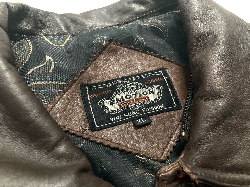 90s 양가죽 A-2 램스킨 레더 봄버 자켓 100-105 이미지