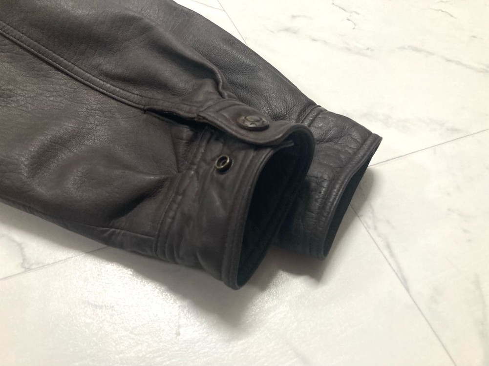 90s 양가죽 A-2 램스킨 레더 봄버 자켓 100-105 이미지