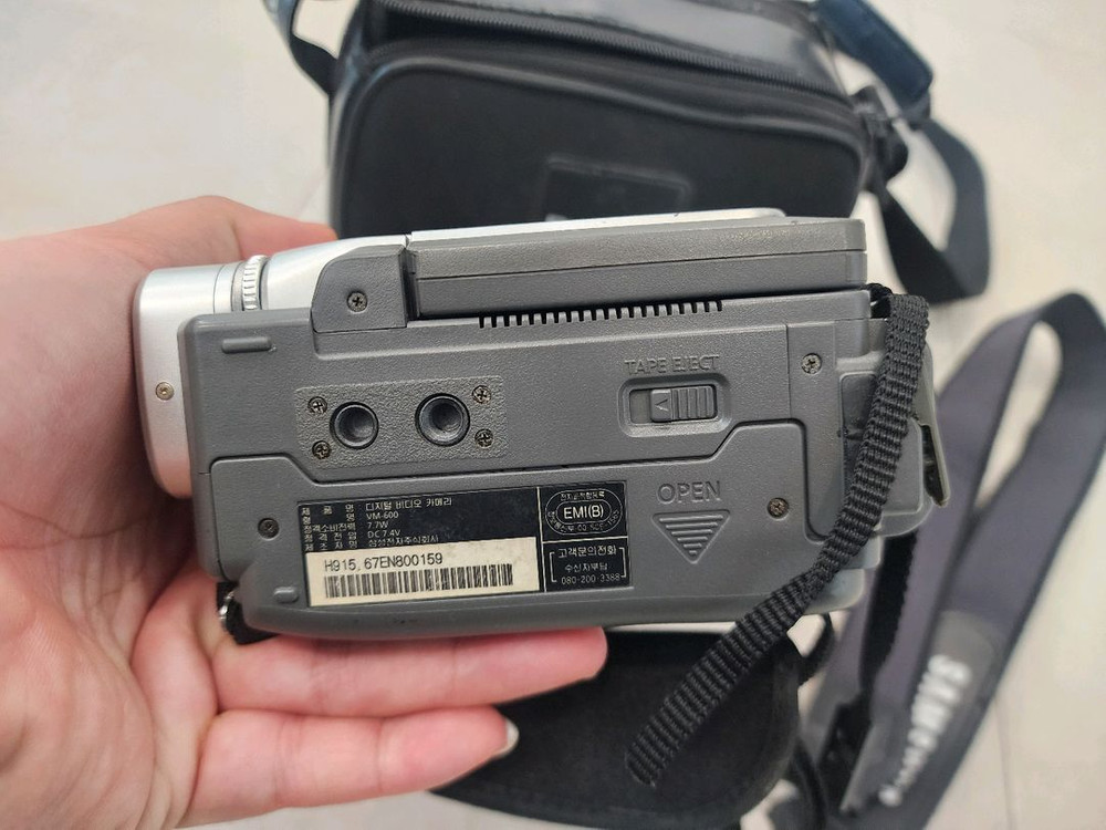 고전 비디오캠 삼성 비디오카메라 레트로 충전기만없음 깨끗 이미지