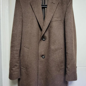 무료배송 [빨질레리 PULL] 캐시미어 100% 브라운 체스터 코트 이미지