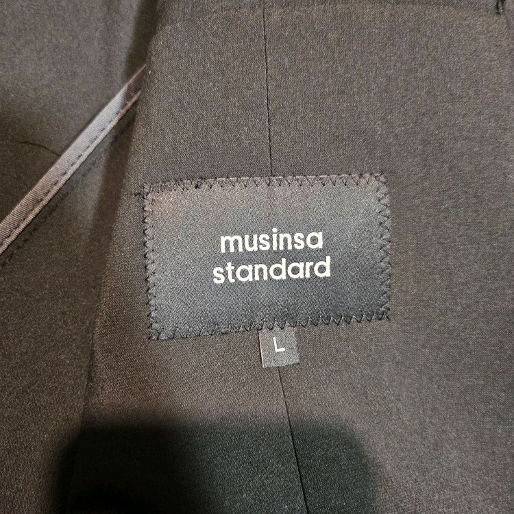 [새상품] 무신사스탠다드 - 쿨탠다드 릴렉스드 베이식 블레이저 [블랙 L] 이미지
